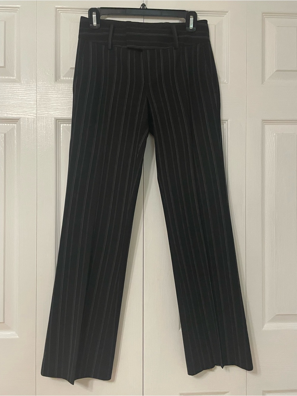 Calvin Klein Black Pinstripe Dress Pants - Size 0 - Picture 2 of 8